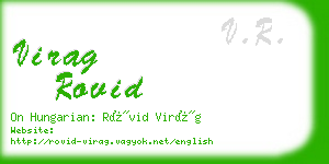 virag rovid business card